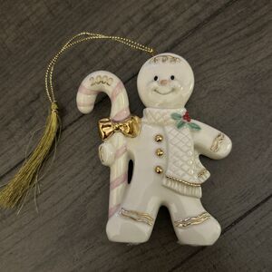 Vintage Lenox Year 2000 Christmas Gingerbread Man Ornament